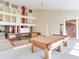 Game room with a pool table and a unique fireplace at 18120 Wayne Rd, Odessa, FL 33556