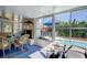 Well lit sun room with view to patio and pool at 2993 W Vina Del Mar Blvd, St Pete Beach, FL 33706