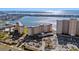 Elevated view of a waterfront residential complex and parking lots at 5130 Brittany S Dr # 505, St Petersburg, FL 33715