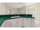 Kitchen with green countertops and white cabinets at 11032 Lynn Lake Cir, Tampa, FL 33625