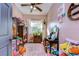 bedroom with colorful decor and twin beds at 12910 Forest Hills Dr, Tampa, FL 33612