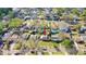 Aerial view of a residential area, pinpointing a specific property amongst similar homes and yards at 154 81St N Ave, St Petersburg, FL 33702