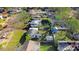 Backyard of a home with a shed, fence, and some landscaping, surrounded by similar properties at 154 81St N Ave, St Petersburg, FL 33702