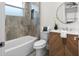 Modern bathroom with a walk-in shower and stylish vanity at 1716 22Nd N Ave, St Petersburg, FL 33713