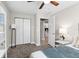 Bright bedroom with double closet and ceiling fan at 1716 22Nd N Ave, St Petersburg, FL 33713