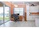 Kitchen nook with built-in desk and view of backyard at 1847 Pacific Dunes Dr, Sun City Center, FL 33573
