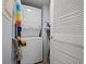 Stackable washer and dryer in a dedicated laundry closet at 1945 Pelican Landing Blvd # 616, Clearwater, FL 33762