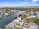 Aerial view showcasing the home's location in a quiet waterfront community at 3363 Poinsettia Dr, Hernando Beach, FL 34607