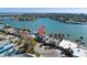 Bird's-eye view of house and surrounding neighborhood at 807 Bay Point Dr, Madeira Beach, FL 33708
