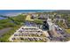 Aerial view of condo community, marina, and boat storage at 2700 Cove Cay Dr # 2F, Clearwater, FL 33760