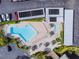 Aerial view of community pool and surrounding amenities at 2700 Cove Cay Dr # 2F, Clearwater, FL 33760