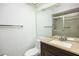 Clean bathroom with a shower, toilet, and sink at 11231 Dollar Lake Dr # 6, Port Richey, FL 34668