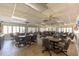 Large community room with multiple tables and chairs, ideal for gatherings at 11231 Dollar Lake Dr # 6, Port Richey, FL 34668