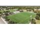 Aerial view of vibrant green soccer fields in a park at 11846 Mile Marsh Dr, Riverview, FL 33569