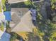 Top-down aerial view of a house with a large roof and yard at 2212 Valterra Vista Way, Valrico, FL 33594