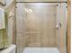 Shower with glass enclosure and neutral tile at 2212 Valterra Vista Way, Valrico, FL 33594