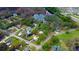 Aerial view of a single-Gathering home near a lake at 3703 Perdew Dr, Land O Lakes, FL 34638