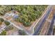 Aerial perspective of a property near a highway intersection at 5250 Little Green Ln, Dade City, FL 33523