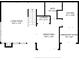 Detailed floorplan showcasing the layout of the living room, kitchen, and dining area at 8737 Bardmoor Pl # 101, Seminole, FL 33777