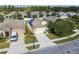 Aerial view of house with solar panels and American flag at 17766 Garsalaso Cir, Brooksville, FL 34604
