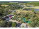 Aerial view of community clubhouse and parking lot at 17766 Garsalaso Cir, Brooksville, FL 34604