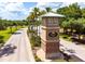 Community entrance sign for Hernando Oaks, featuring brick architecture at 17766 Garsalaso Cir, Brooksville, FL 34604