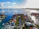 Aerial view of waterfront home with stunning water views at 1919 Hawaii Ne Ave, St Petersburg, FL 33703