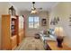 Relaxing home office with comfortable seating and large window at 204 Mystic Falls Dr, Apollo Beach, FL 33572