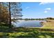 Peaceful lake view with lush green grass and trees at 204 Mystic Falls Dr, Apollo Beach, FL 33572