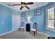 Spacious office with double doors and window with shutters at 204 Mystic Falls Dr, Apollo Beach, FL 33572