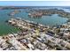 Aerial view of a house located in a coastal neighborhood at 255 146Th Ave E, Madeira Beach, FL 33708