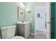Small bathroom with toilet and gray vanity at 3636 Trophy Blvd # 3636, New Port Richey, FL 34655