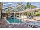 Inviting pool area with screened enclosure and patio at 727 Grand Canyon Dr, Valrico, FL 33594