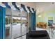 Living room with view of pool and lanai at 8551 Linebrook Dr, Trinity, FL 34655