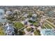 Aerial showing home's location in a waterfront community at 15825 Redington Dr, Redington Beach, FL 33708