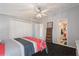 Spacious main bedroom with large closet and en-suite bathroom at 233 Tarpon Ln, Oldsmar, FL 34677