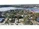 Aerial view of neighborhood near a lake and ocean at 336 Shaddock St, Tarpon Springs, FL 34689