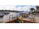 Scenic waterfront view with boats, docks, and a gazebo at 6410 Harbor Dr, Hudson, FL 34667