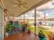 Relaxing screened porch overlooking a peaceful lake at 8624 Fantasia Park Way, Riverview, FL 33578