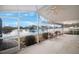 Spacious screened porch with water views and ceiling fan at 1069 Rushmore Dr, Holiday, FL 34690