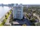 Aerial view of a high rise building and waterfront property at 2611 Bayshore Blvd # 506, Tampa, FL 33629