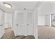 Hallway with closets and access to bathroom and bedroom at 2611 Bayshore Blvd # 506, Tampa, FL 33629