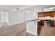 Kitchen with granite countertops, wood cabinets and stainless steel appliances at 2611 Bayshore Blvd # 506, Tampa, FL 33629
