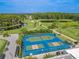 Well-maintained tennis and pickleball courts in a sunny location at 3743 Teeside Dr, New Port Richey, FL 34655