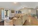 Open concept living and dining area with hardwood floors at 1040 31St E St, Palmetto, FL 34221