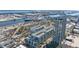 Aerial view of modern residential highrise building near a port at 101 N 12Th St # 207, Tampa, FL 33602