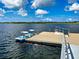 Wooden dock with paddle boats on calm lake, sunny day at 11976 Blazing Star Dr, Venice, FL 34293