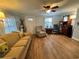 Spacious living room with hardwood floors and comfortable seating at 7 Desoto E St, Bradenton, FL 34208