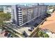 Aerial view of the building and surrounding parking at 470 3Rd S St # 405, St Petersburg, FL 33701