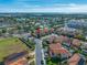 Aerial view showing home's location in a residential neighborhood at 4943 Grand Oak Cir, Madeira Beach, FL 33708